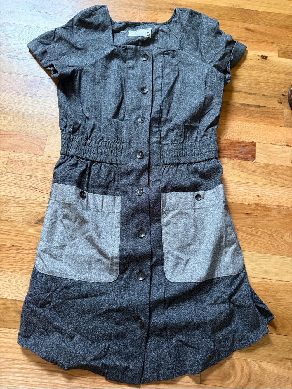 rag & bone Two-Tone Gray Button-Front Women’s Mini Dress